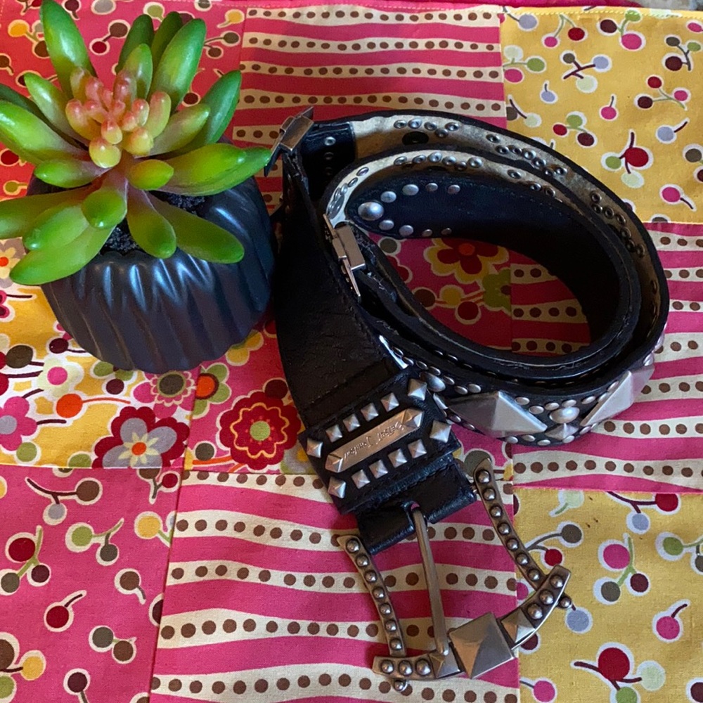 Betsey Johnson Black Leather Belt